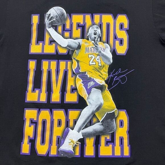Kobe Bryant Shirt Mens Extra Large Black Lakers Mamba Legends Live Forever - Picture 2 of 9